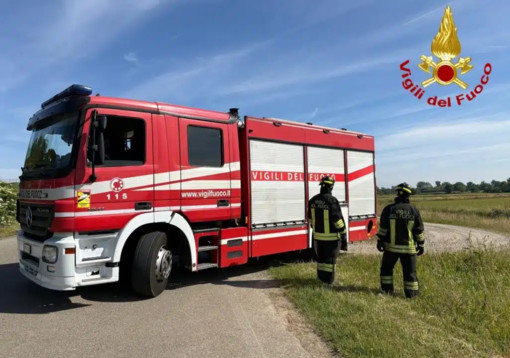 Boffalora, fiamme alla Gambarina: bruciano le sterpaglie vicino alla spiaggetta del Ticino