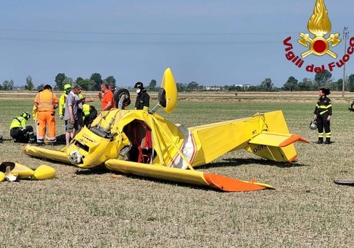 Ultraleggero precipitato nel Novarese, è morto il 70enne rimasto ferito Ultraleggero precipitato nel Novarese, è morto il 70enne rimasto ferito