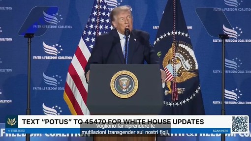 Trump: "I Democratici vogliono le mutilazioni transgender e la guerra contro i cristiani"