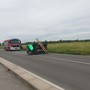 Santo Stefano Ticino: auto ribaltata in via Verga, ferito il conducente