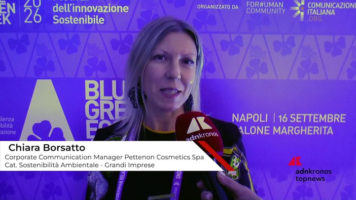 Blue Green Economy Award 2026: Borsatto (Pettenon Cosmetics), "la sostenibilità è nel nostro Dna: il premio ci motiva a fare di più" Blue Green Economy Award 2026: Borsatto (Pettenon Cosmetics), "la sostenibilità è nel nostro Dna: il premio ci motiva a fare di più"