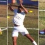 Esulta come Cristiano Ronaldo ma si fa male