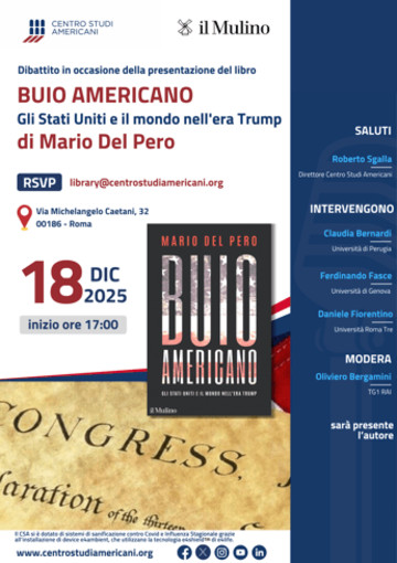 Presentazione a Roma del libro 'Buio Americano' di Mario Del Pero Presentazione a Roma del libro 'Buio Americano' di Mario Del Pero