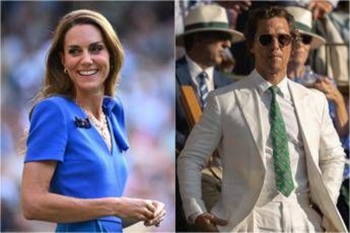 Kate Middleton alla finale di Wimbledon, gesto da 'gentleman' di McConaughey