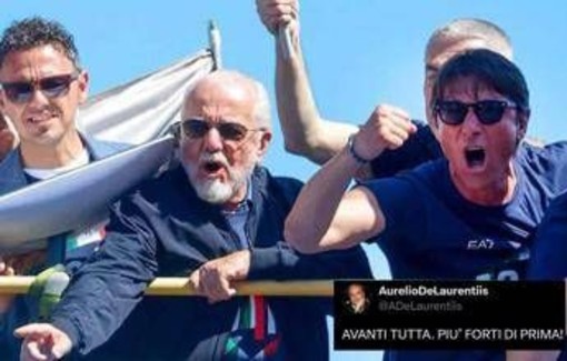 Napoli, Conte rinnova. De Laurentiis: &quot;Avanti tutta, più forti di prima&quot;