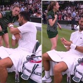 Wimbledon, lo scherzo di Djokovic e la raccattapalle trema