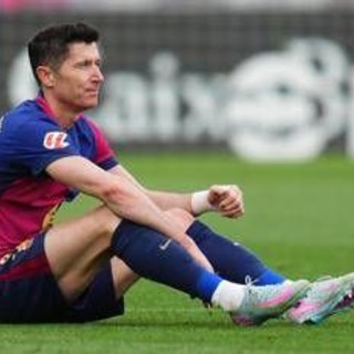 Lewandowski, lesione alla coscia sinistra. Con l'Inter ci sarà?