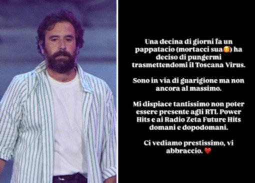 Tommaso Paradiso ha il Toscana virus: "Mi ha punto un pappatacio" Tommaso Paradiso ha il Toscana virus: "Mi ha punto un pappatacio"