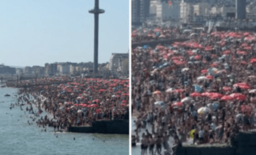 Spiaggia presa d'assalto, 'sold out' di ombrelloni e lettini: il video virale Spiaggia presa d'assalto, 'sold out' di ombrelloni e lettini: il video virale