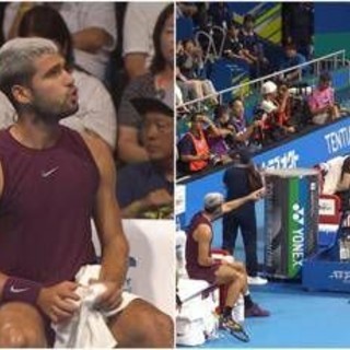 Alcaraz, lite con il giudice di sedia a Tokyo: &quot;Non hai mai giocato a tennis&quot;