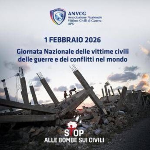 Anvcg e Anci, l’Italia si illumina di blu per chiedere stop alle bombe sui civili