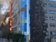 Napoli, incendio all'ospedale del Mare: fiamme e alta colonna di fumo nero Napoli, incendio all'ospedale del Mare: fiamme e alta colonna di fumo nero