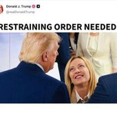 Trump, il post contro Meloni: "Serve un ordine restrittivo" Trump, il post contro Meloni: "Serve un ordine restrittivo"