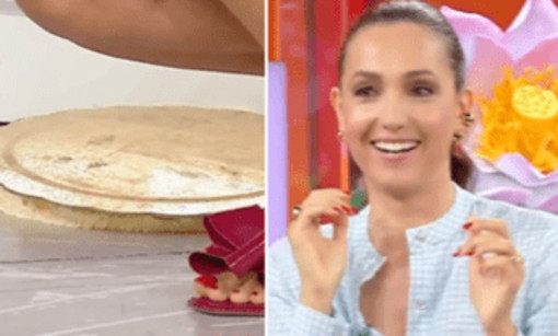 Portano la torta in studio ma... si rovescia a terra: l'incidente a La volta buona