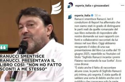 Ranucci, Esperia: "In un video smentisce sé stesso, a quale versione dobbiamo credere?"