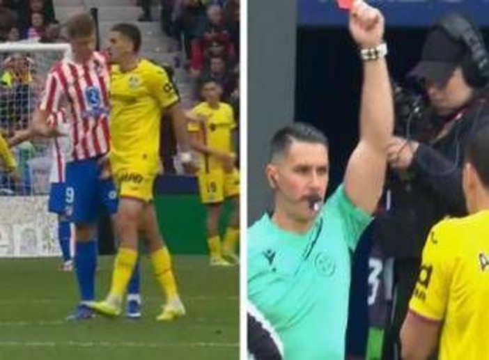 Tocca genitali di Sorloth e viene espulso, cos'è successo in Atletico Madrid-Getafe