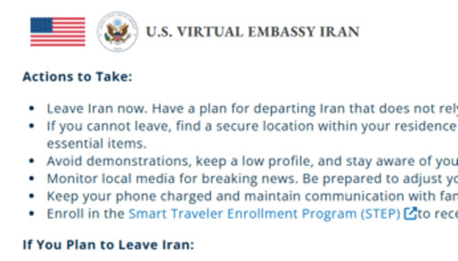 'Abbandonate l'Iran'. Il messaggio dell'ambasciata Usa, attacco imminente? 'Abbandonate l'Iran'. Il messaggio dell'ambasciata Usa, attacco imminente?