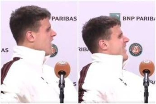 Roland Garros, crampi per Mensik... in conferenza stampa