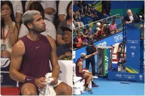 Alcaraz, lite con il giudice di sedia a Tokyo: &quot;Non hai mai giocato a tennis&quot;