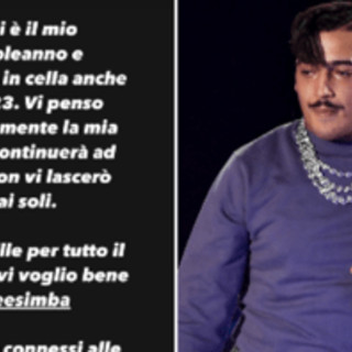 Simba La Rue compie 23 anni, il messaggio dal carcere: &quot;Festeggio in cella&quot;