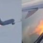 Fiamme da un aereo American Airlines dopo il decollo e atterraggio d'emergenza: "Uccelli hanno colpito il motore" Fiamme da un aereo American Airlines dopo il decollo e atterraggio d'emergenza: "Uccelli hanno colpito il motore"