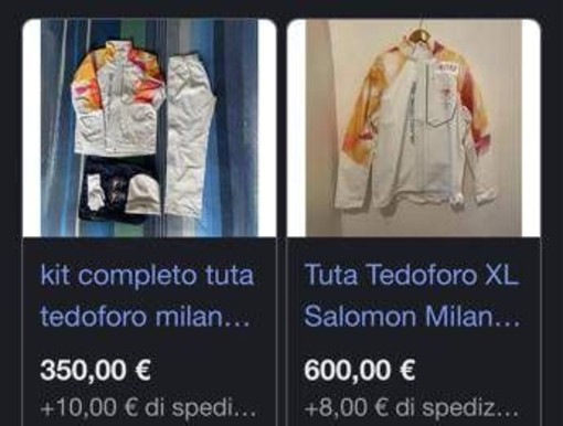 Milano Cortina, le tute dei tedofori in vendita a prezzi folli su piattaforme online Milano Cortina, le tute dei tedofori in vendita a prezzi folli su piattaforme online