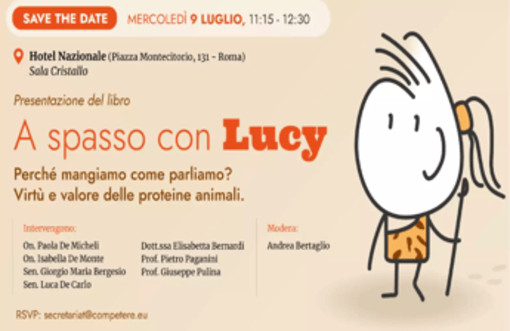Alimentazione, nel libro 'A spasso con Lucy' le virtù e il valore delle proteine animali
